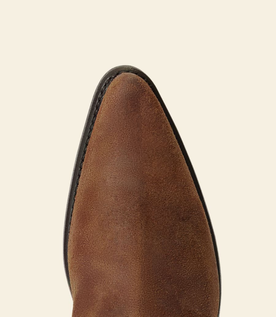 stivale etta – pelle scamosciata cerata color zenzero