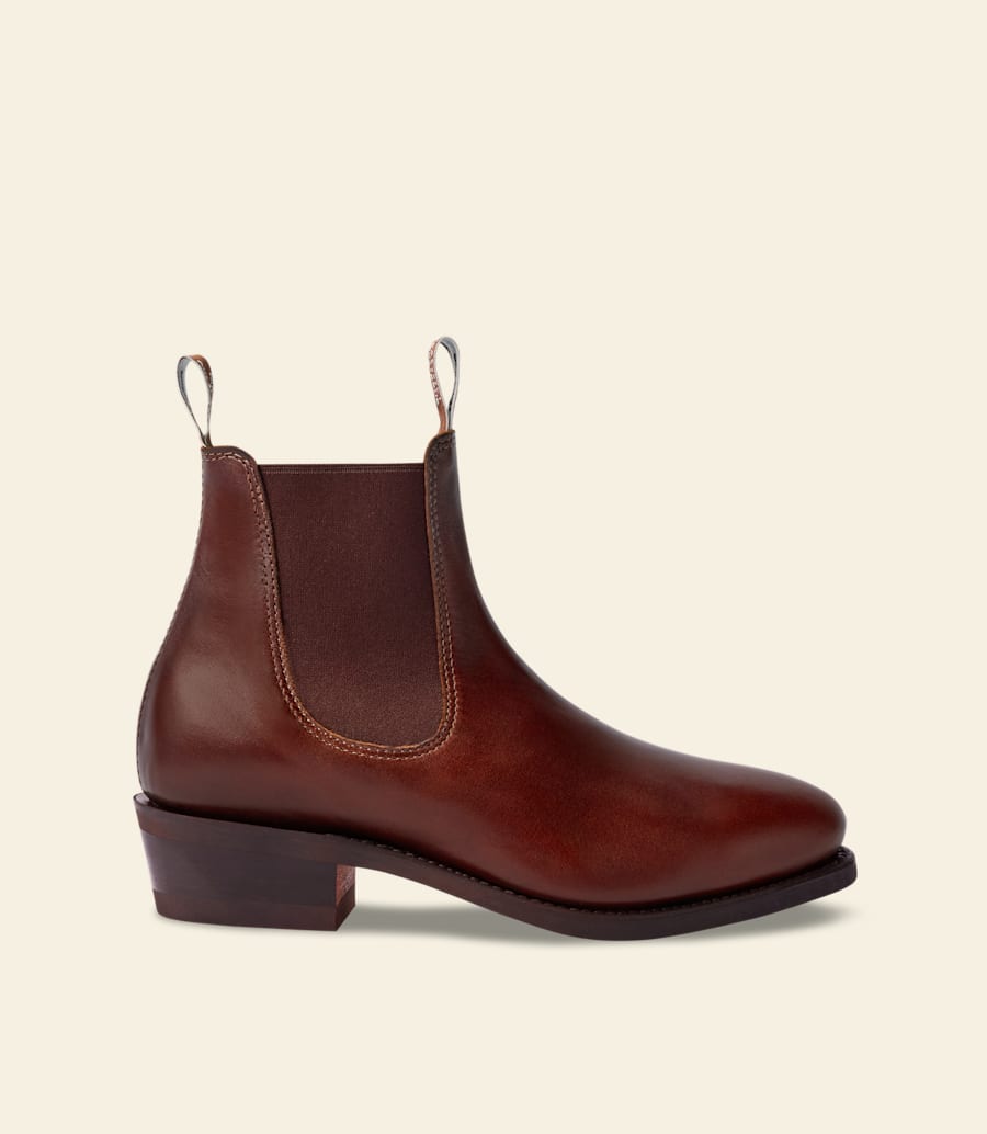 stivale lady yearling – pelle pull-up marrone medio