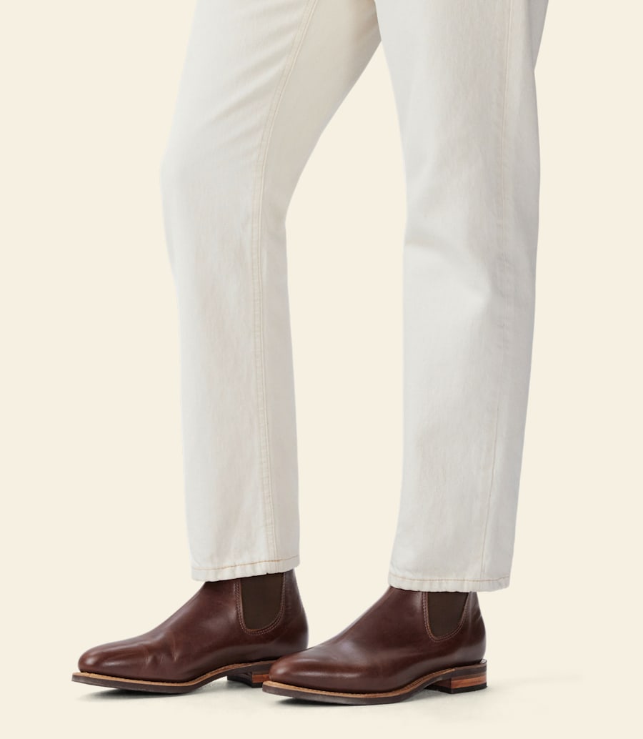 stivale moriarty – pelle pull-up marrone medio