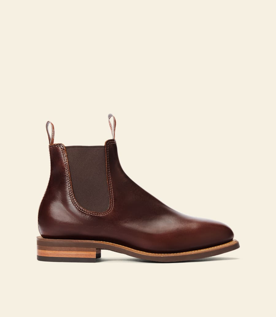 stivale moriarty – pelle pull-up marrone medio