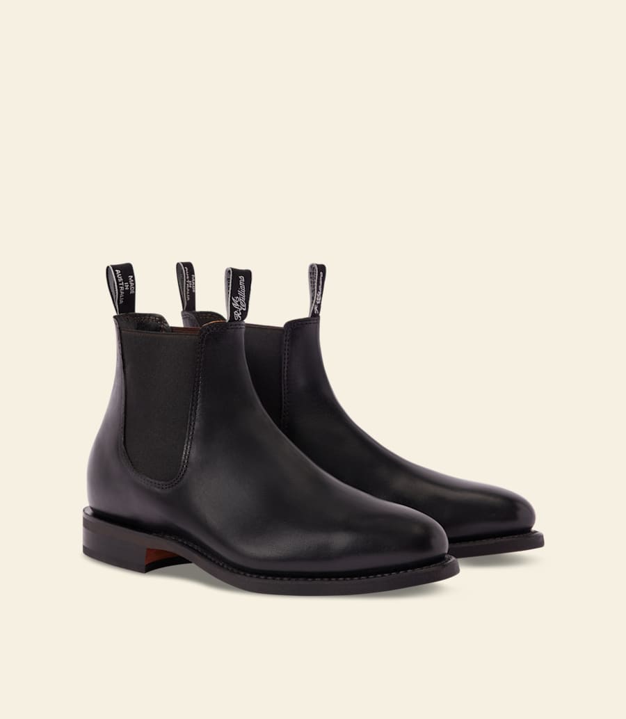 stivale moriarty – pelle pull-up color ebano