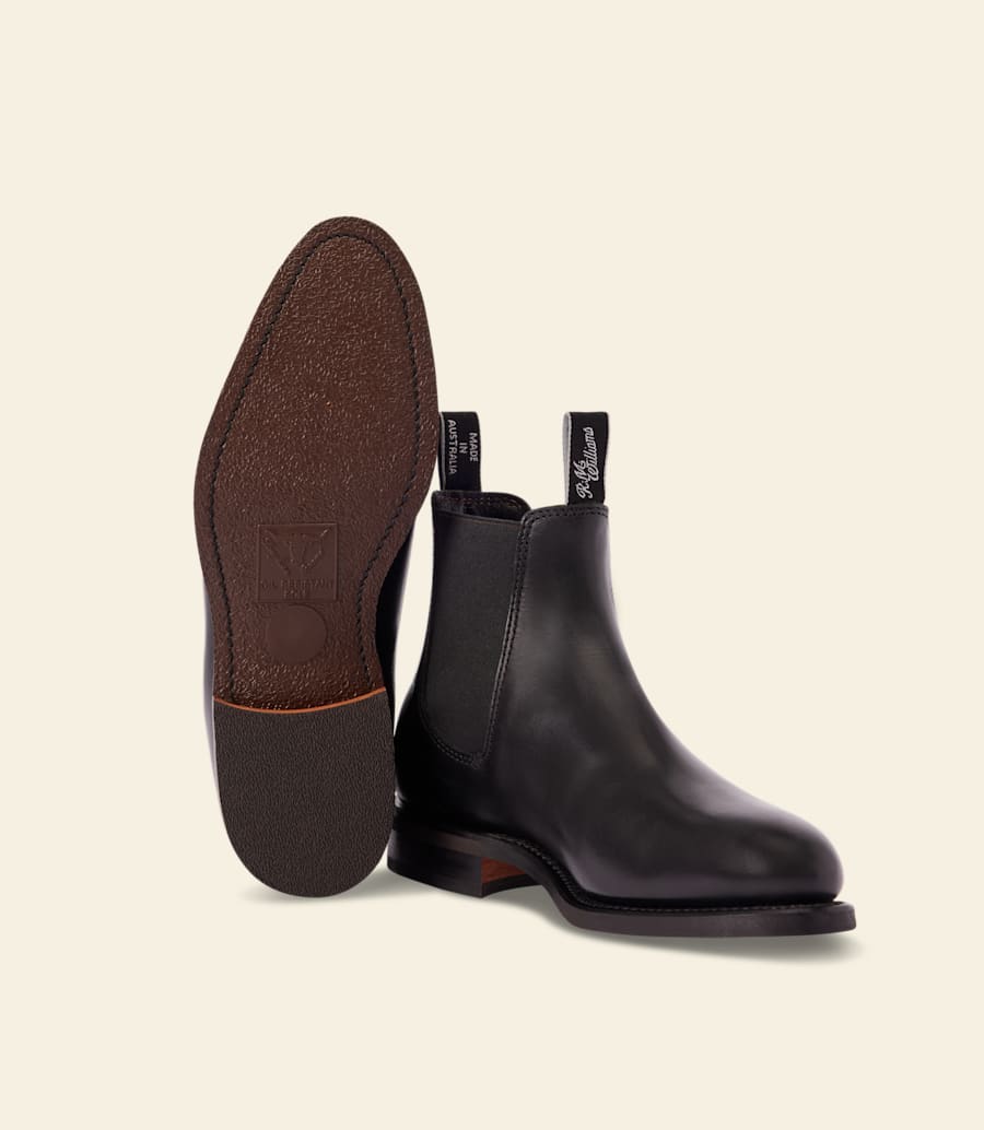 stivale moriarty – pelle pull-up color ebano
