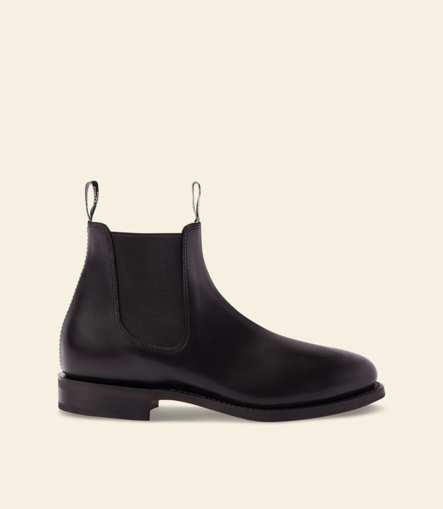 stivale moriarty – pelle pull-up color ebano