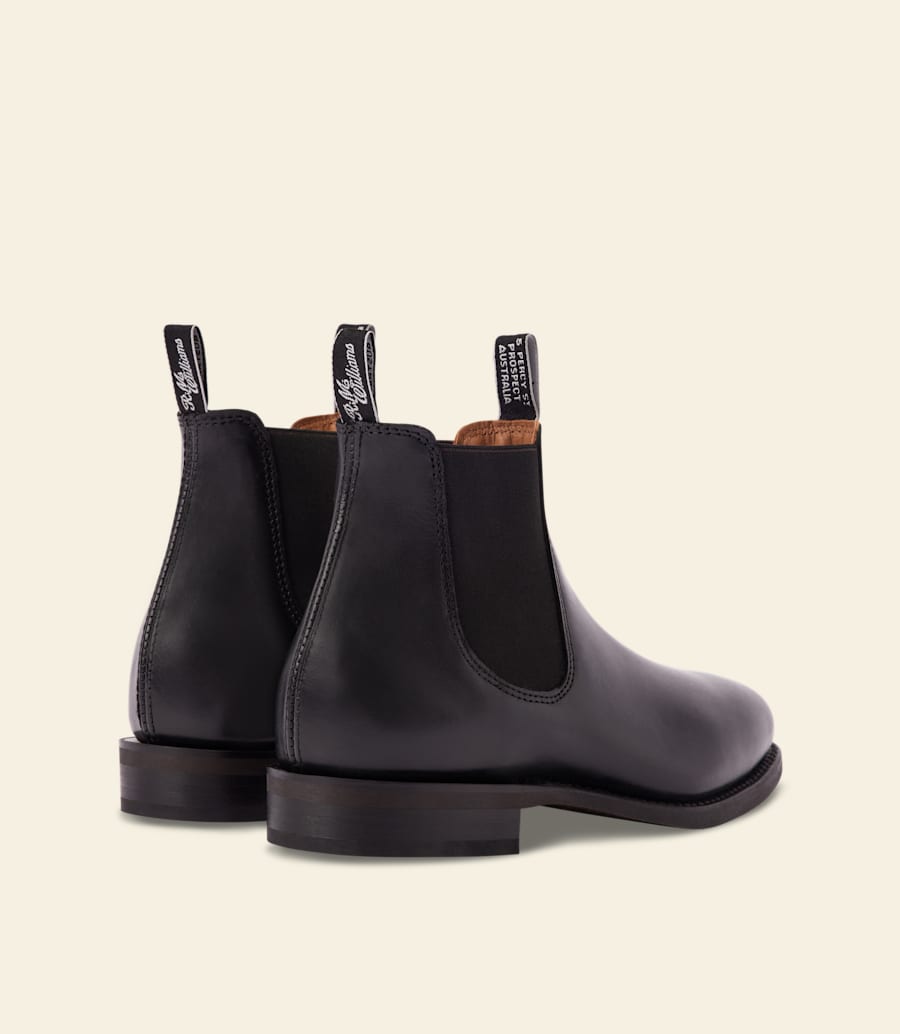 stivale moriarty – pelle pull-up color ebano