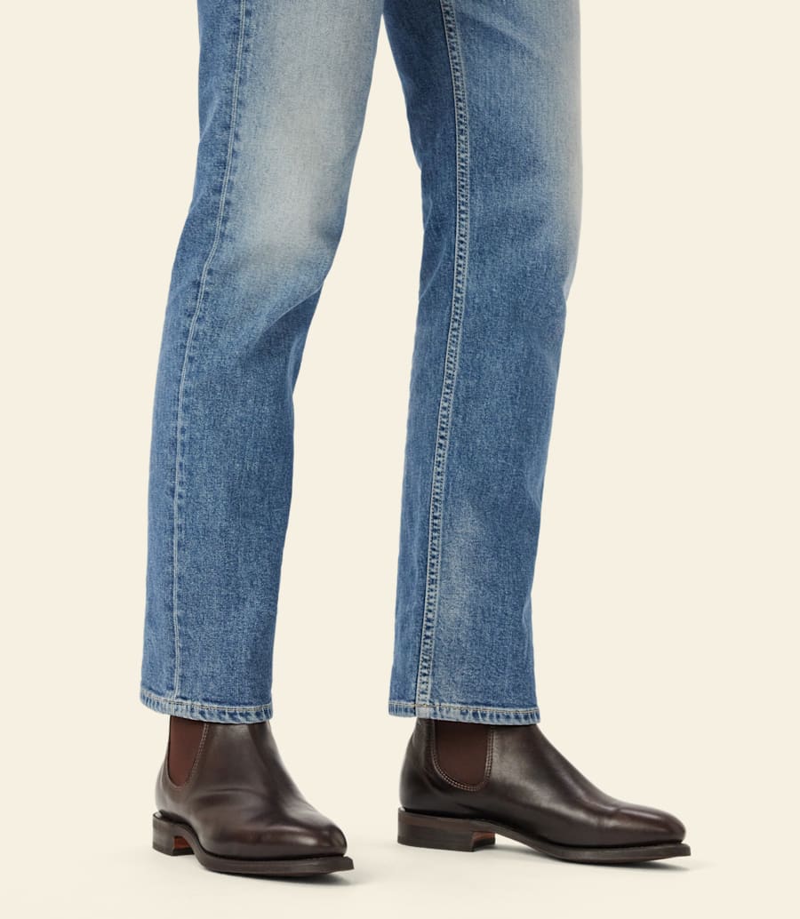 stivale moriarty – pelle pull-up color cioccolato