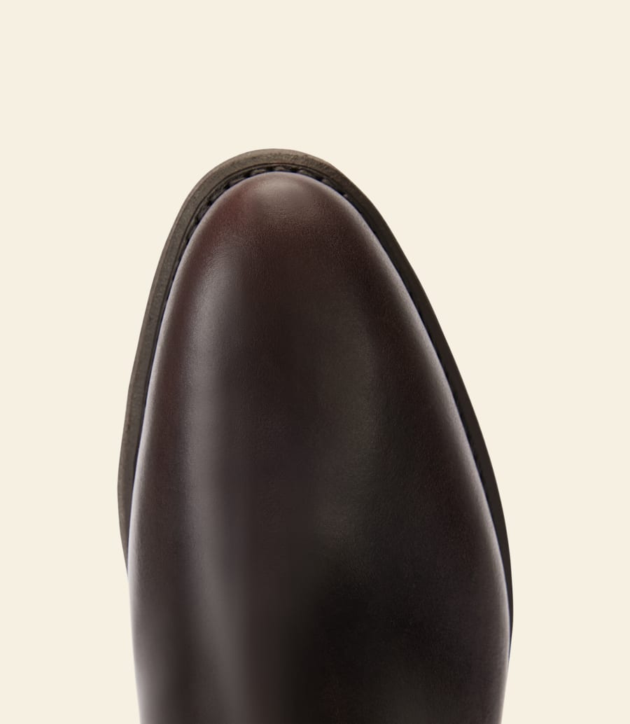 stivale moriarty – pelle pull-up color cioccolato