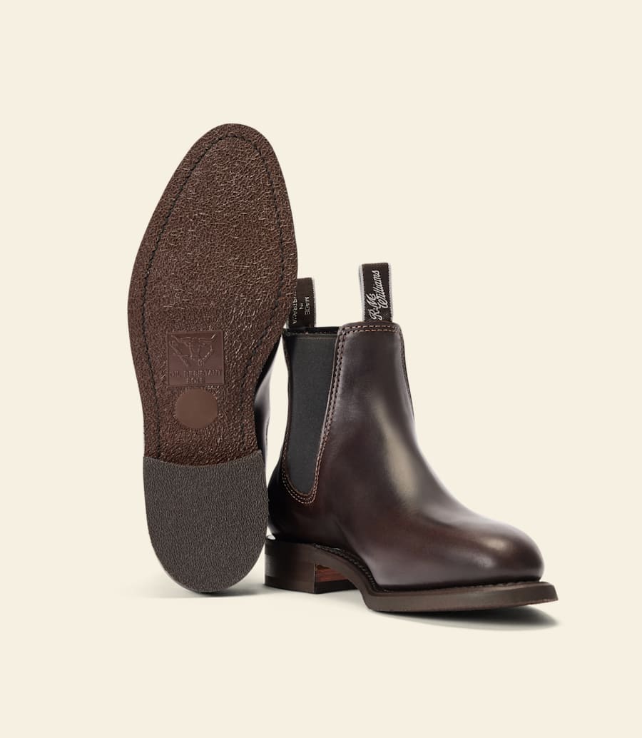 stivale moriarty – pelle pull-up color cioccolato