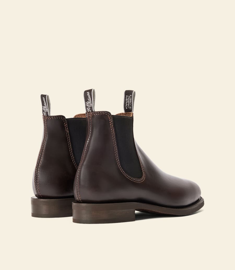 stivale moriarty – pelle pull-up color cioccolato