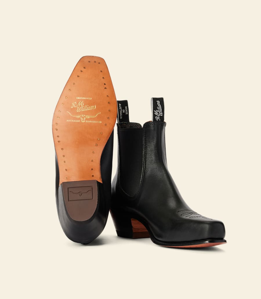 stivale santa fe – pelle anilina nera