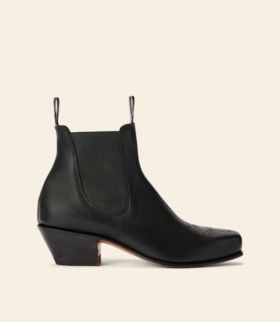 stivale santa fe – pelle anilina nera