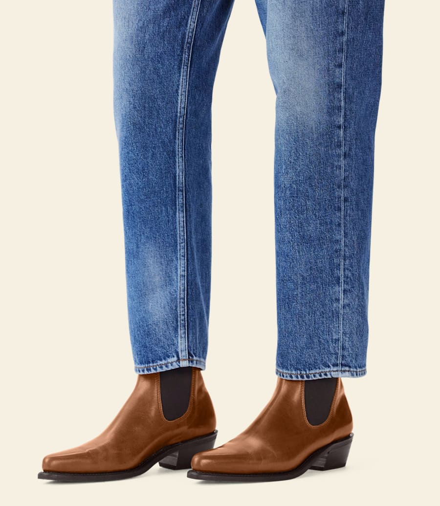 stivale millicent – pelle pull-up color cuoio