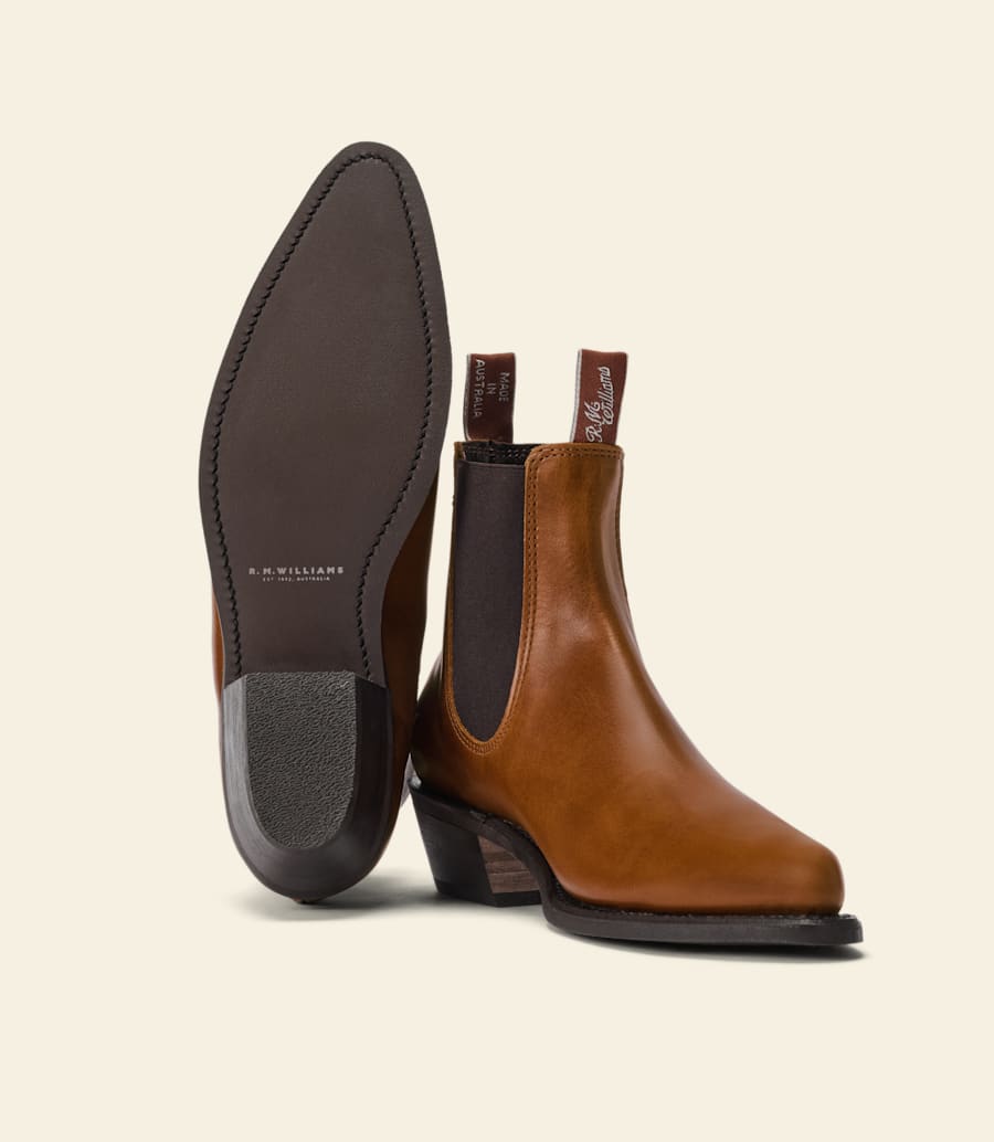 stivale millicent – pelle pull-up color cuoio
