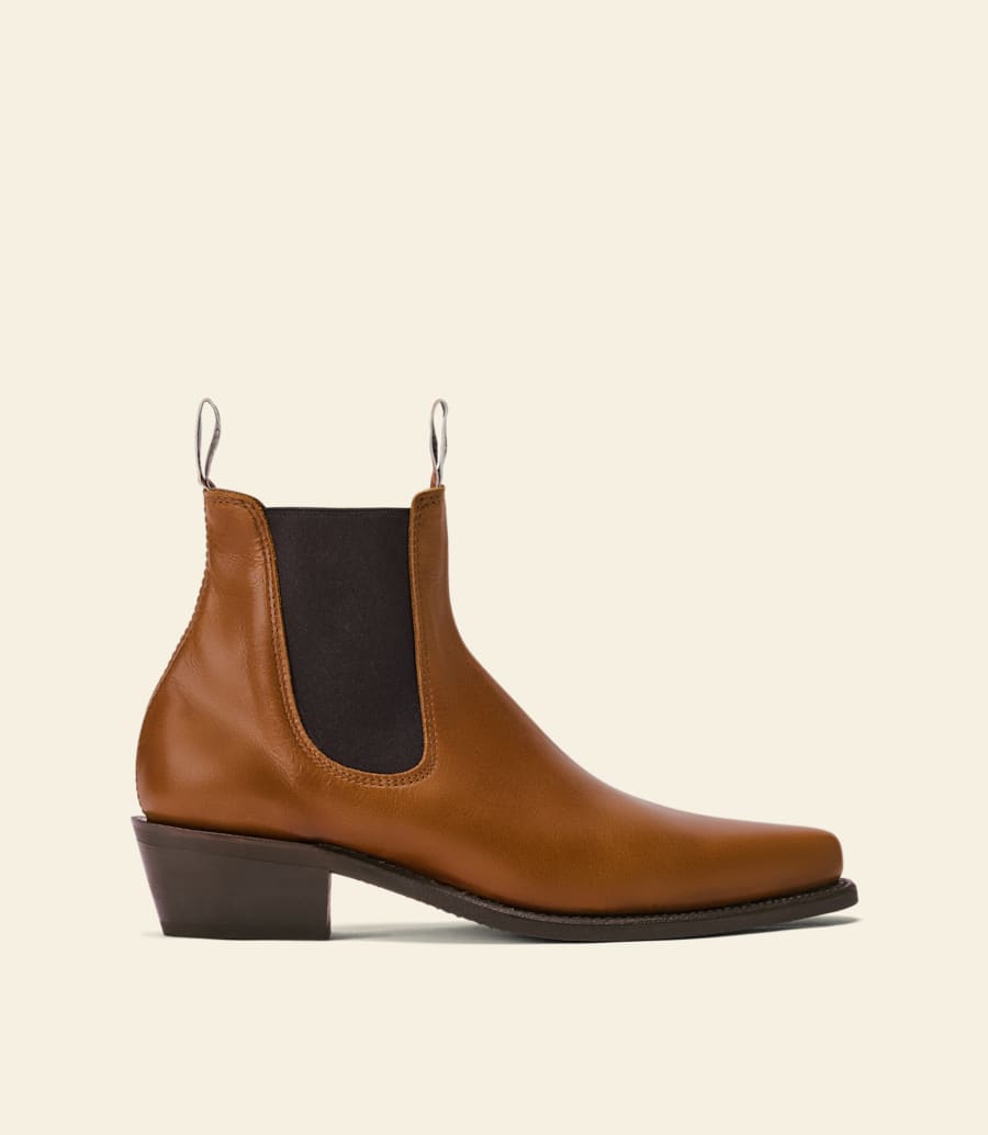 stivale millicent – pelle pull-up color cuoio