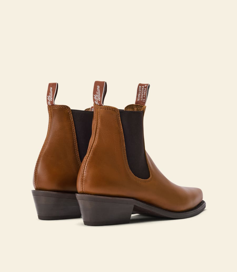 stivale millicent – pelle pull-up color cuoio