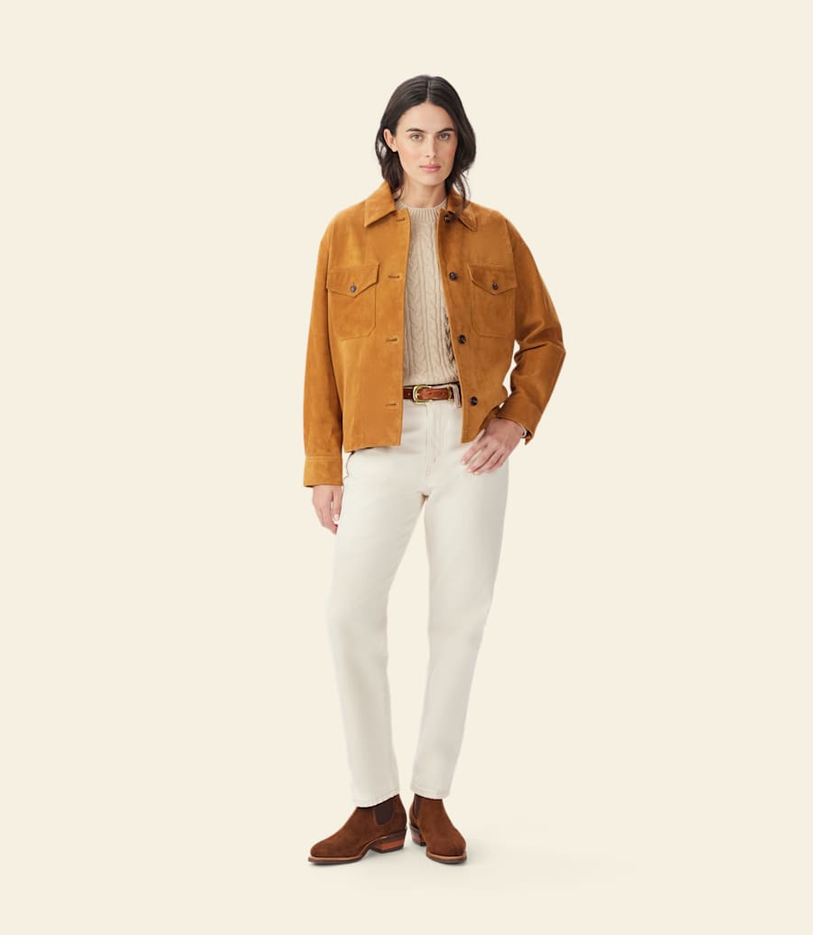 camicia in pelle scamosciata explorer