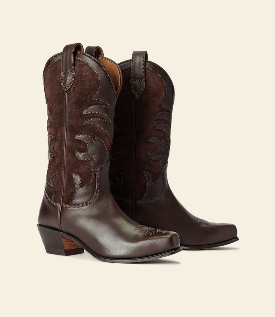 stivale victoria – pelle anilina color cioccolato caldo