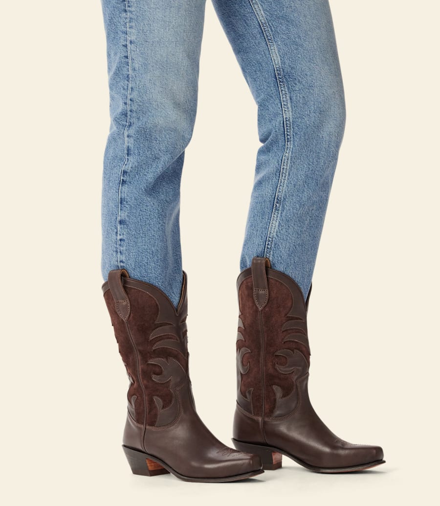 stivale victoria – pelle anilina color cioccolato caldo
