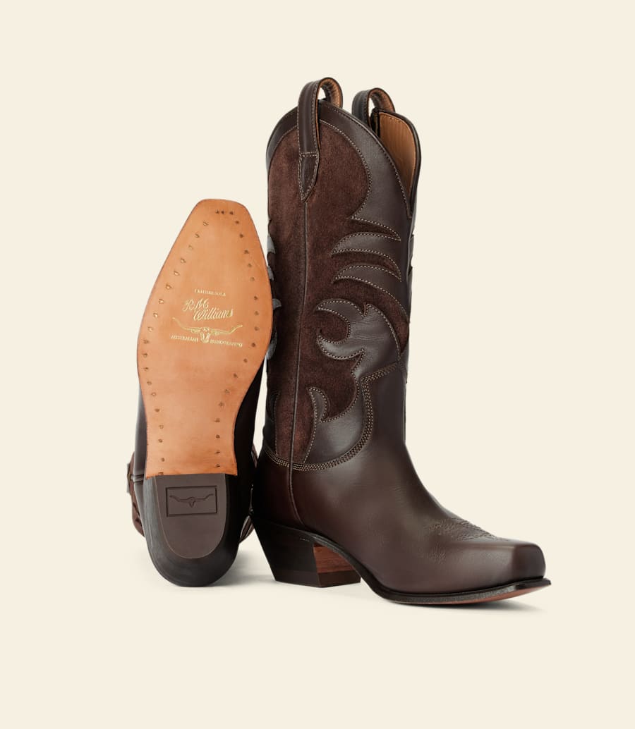 stivale victoria – pelle anilina color cioccolato caldo