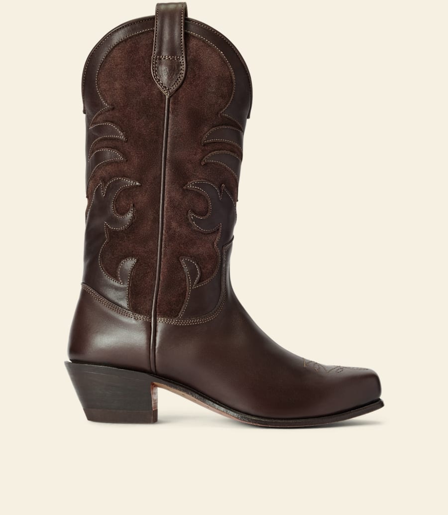 stivale victoria – pelle anilina color cioccolato caldo