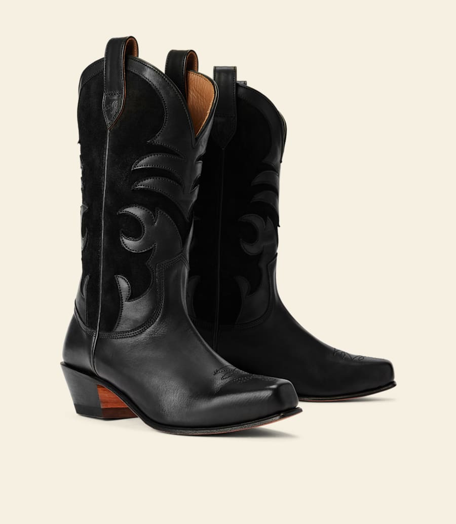 stivale victoria – pelle anilina nera