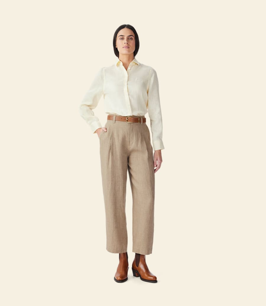 pantaloni di lino strahan