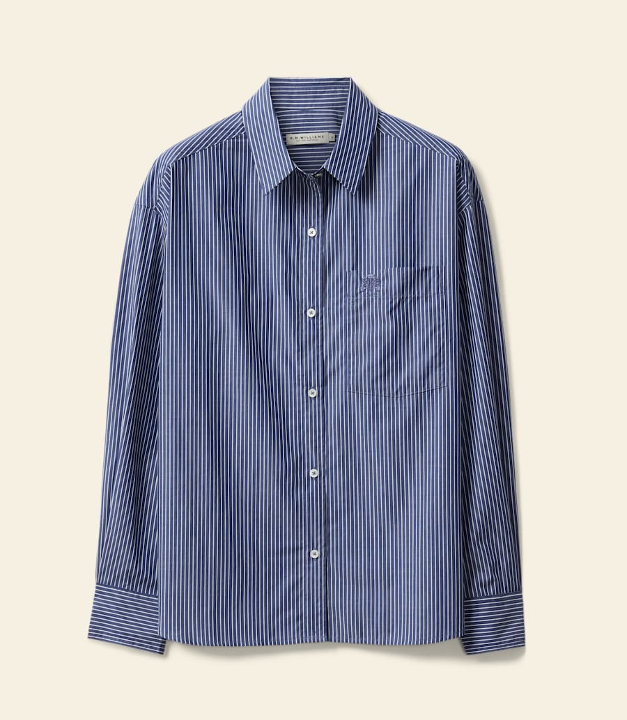 camicia in popeline a righe hopeland