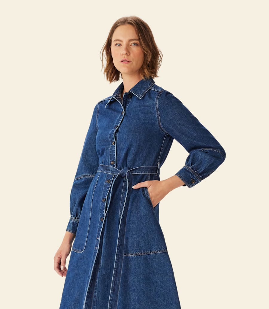 abito midi in denim willowtree