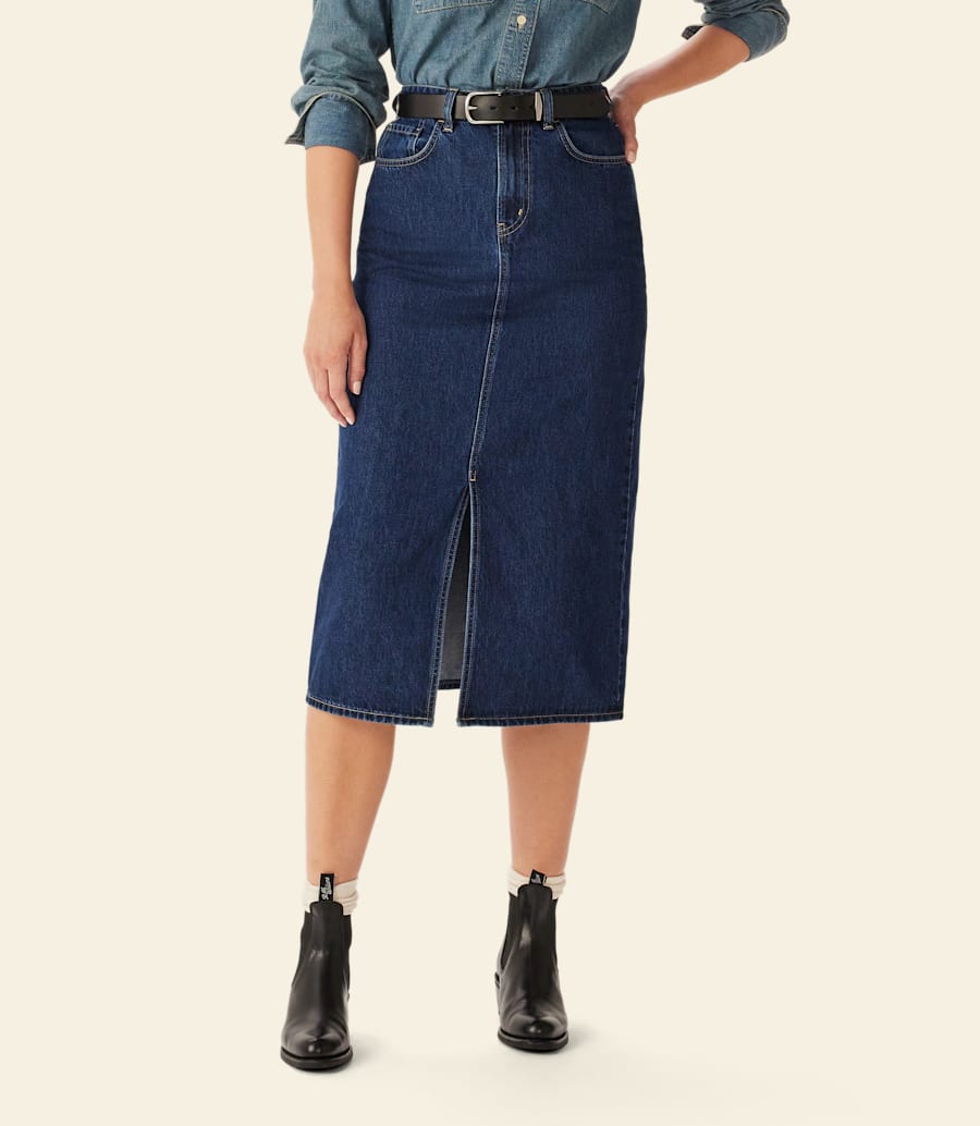 gonna lunga in denim temma