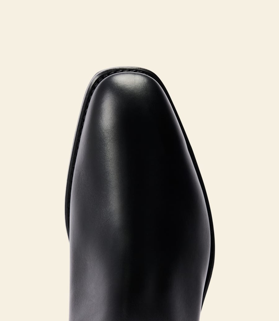 stivale signature craftsman in pelle di vitello nera