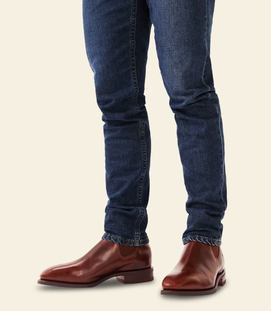 stivale craftsman – pelle pull-up marrone medio