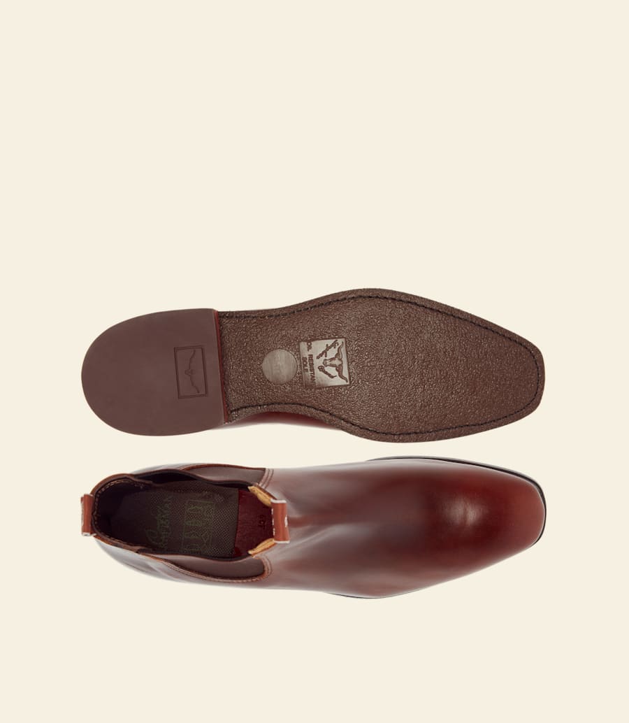 stivale craftsman – pelle pull-up marrone medio