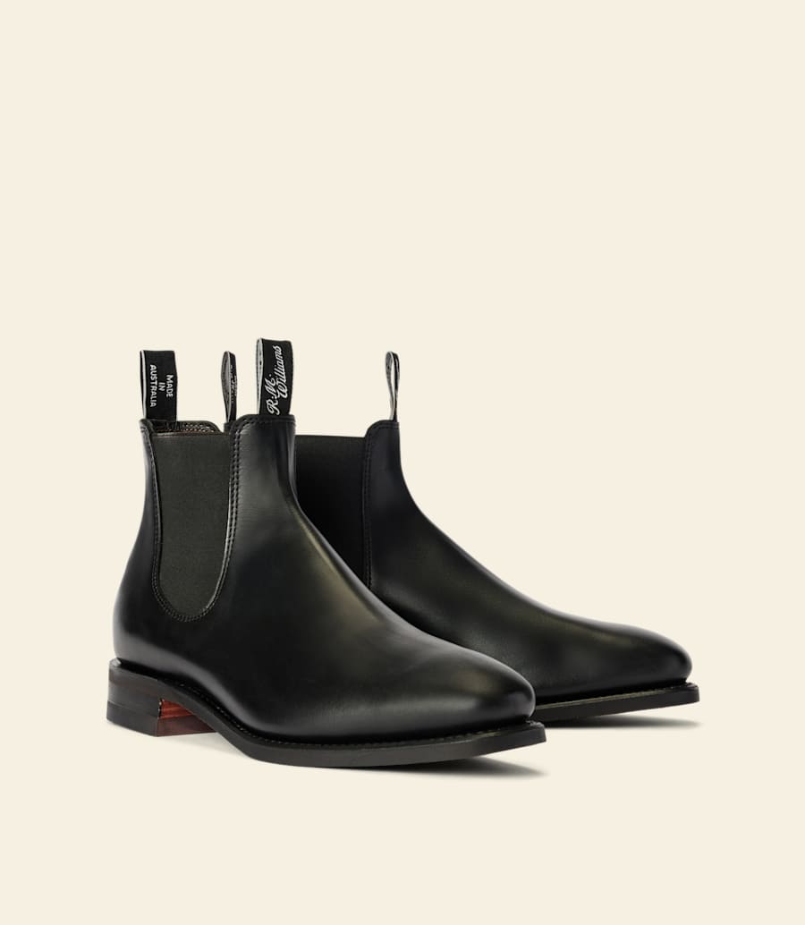 stivale craftsman – pelle pull-up color ebano