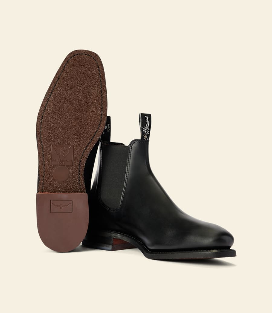 stivale craftsman – pelle pull-up color ebano