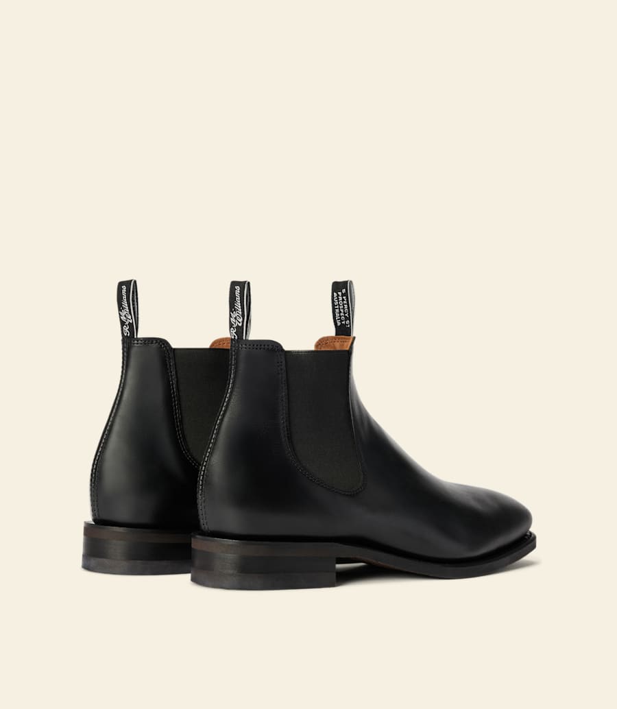 stivale craftsman – pelle pull-up color ebano