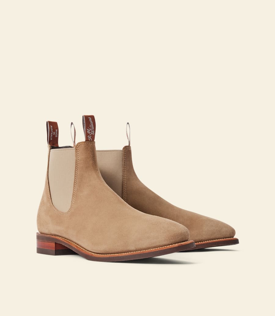 stivale da artigiano – pelle scamosciata color frassino