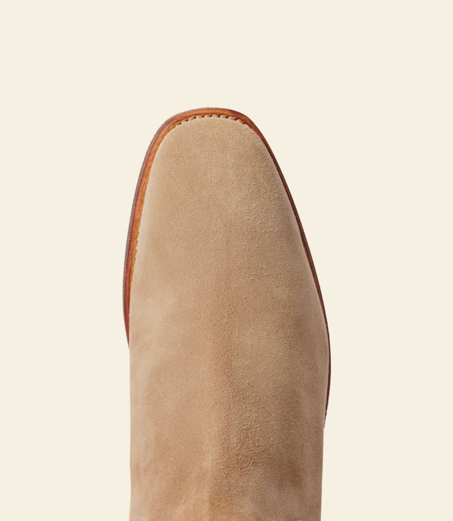 stivale da artigiano – pelle scamosciata color frassino