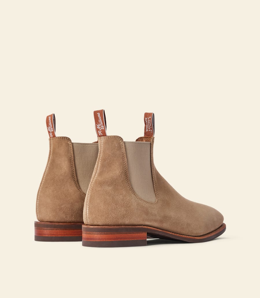 stivale da artigiano – pelle scamosciata color frassino