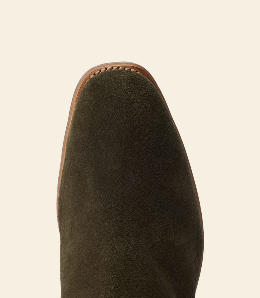 stivale craftsman – pelle scamosciata eucalipto