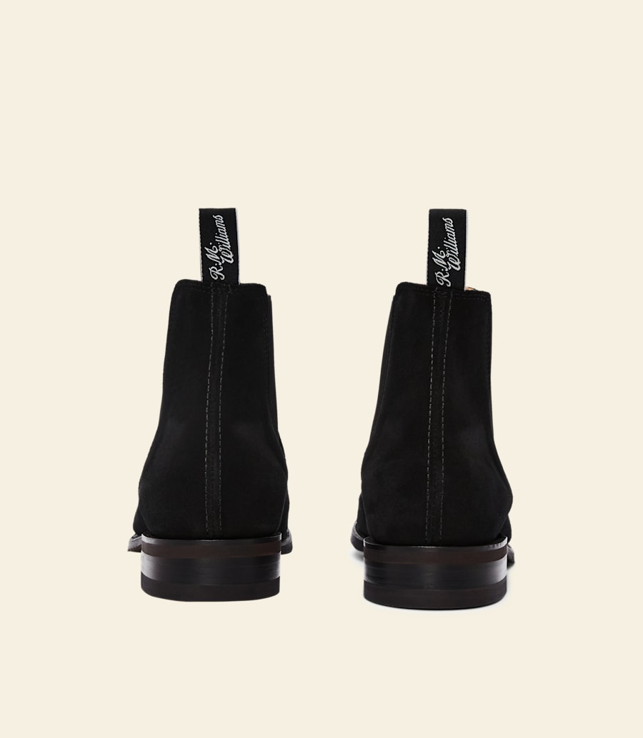 stivale craftsman – pelle scamosciata nera