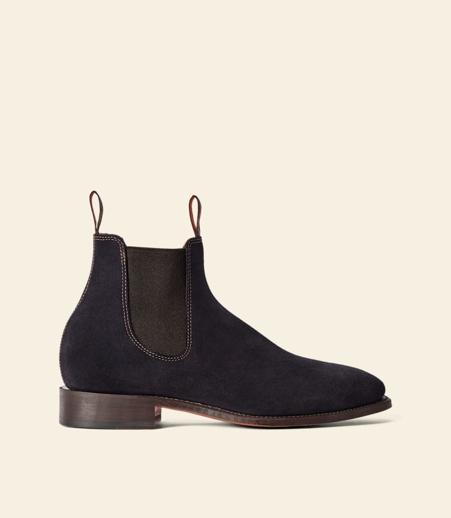 stivale heritage craftsman – pelle scamosciata blu scuro