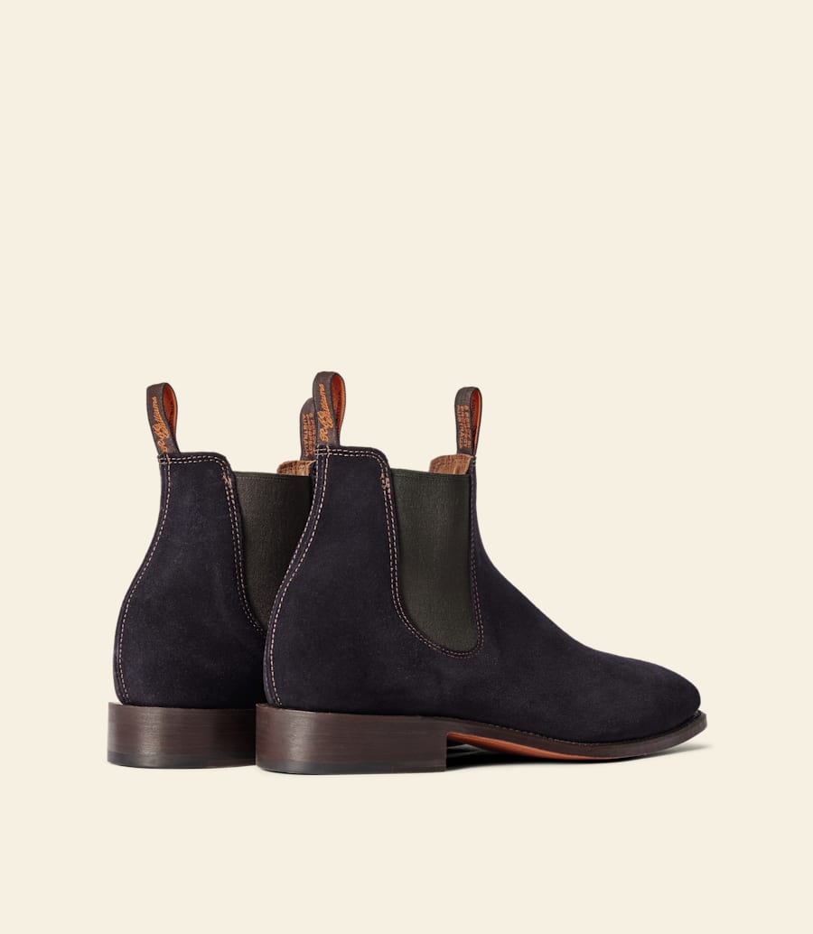stivale heritage craftsman – pelle scamosciata blu scuro