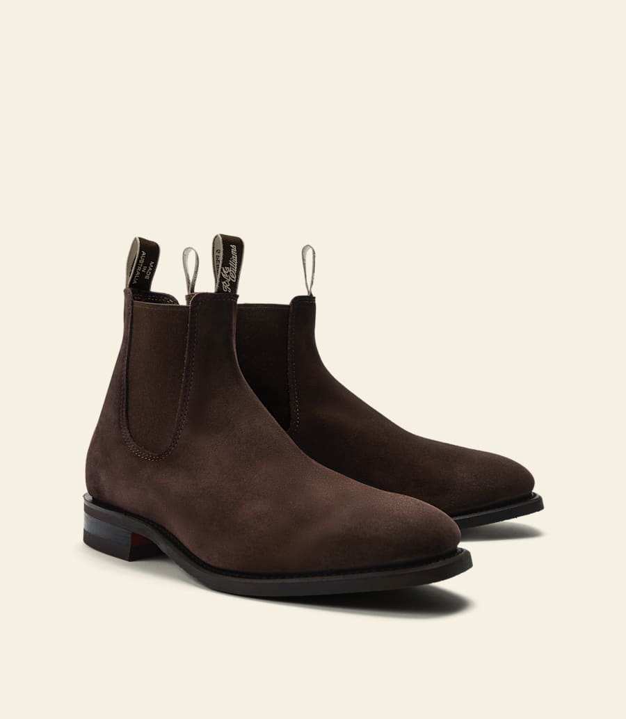 stivale tambo – pelle scamosciata color cioccolato