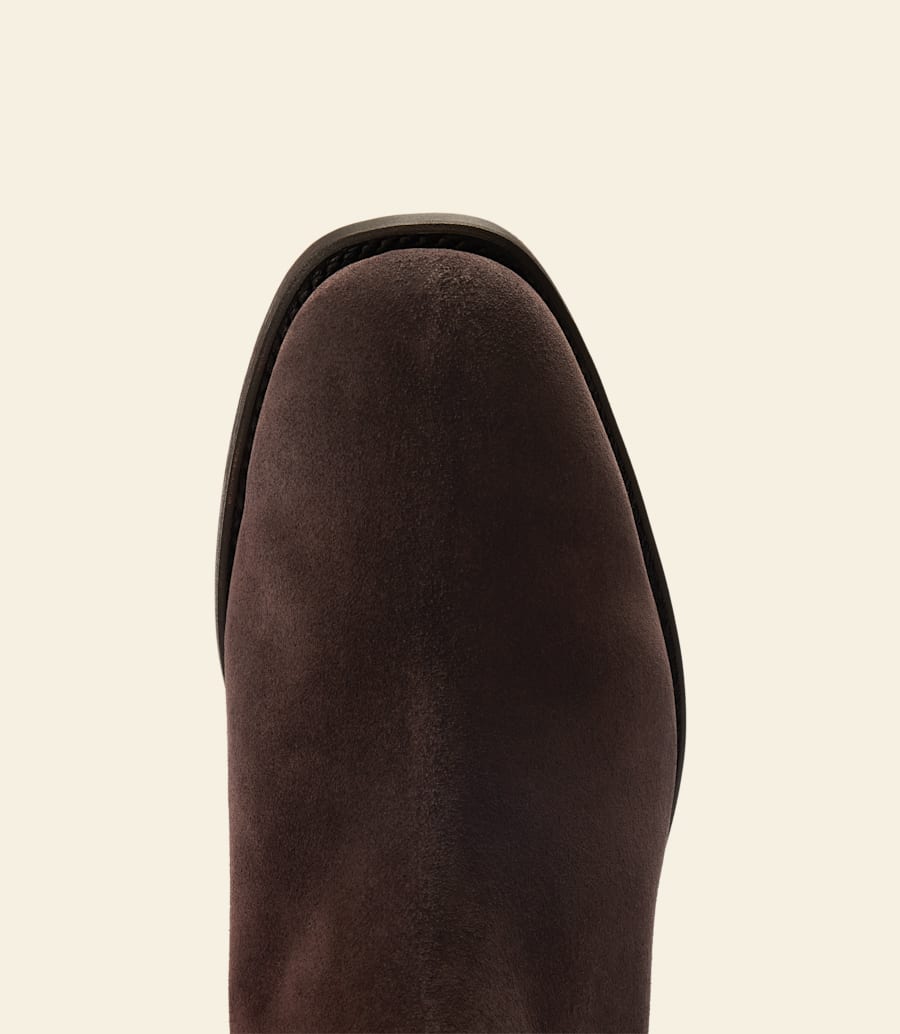 stivale tambo – pelle scamosciata color cioccolato