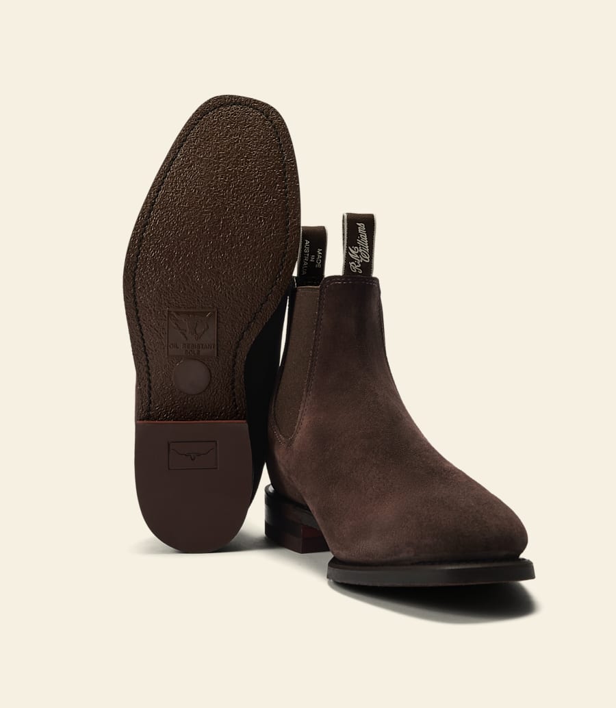 stivale tambo – pelle scamosciata color cioccolato