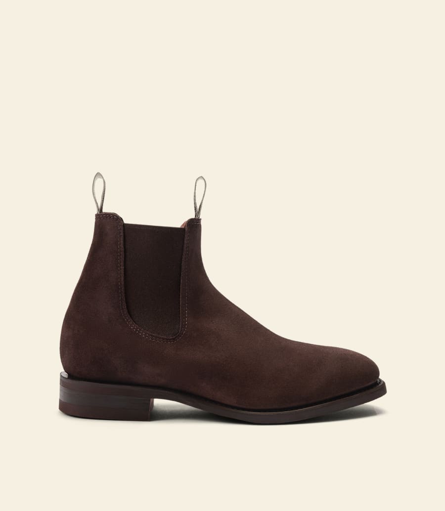 stivale tambo – pelle scamosciata color cioccolato