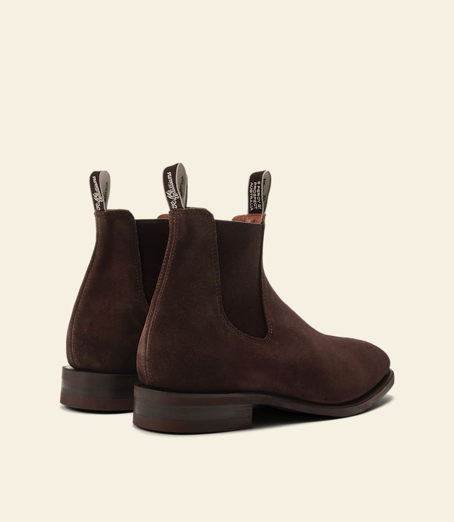 stivale tambo – pelle scamosciata color cioccolato