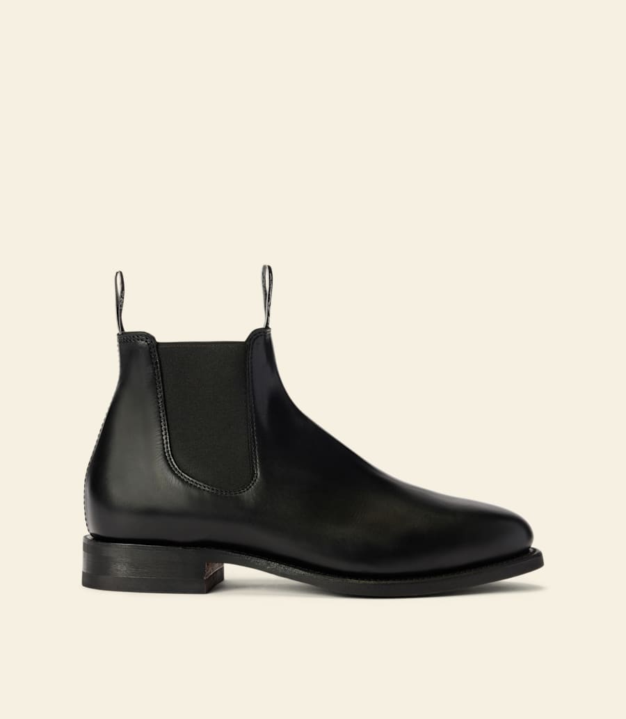 stivale macquarie – pelle pull-up nera