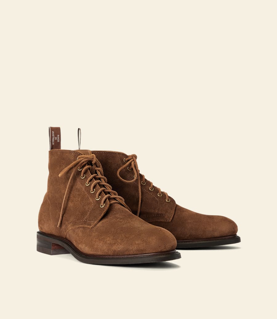 stivali urban turnout – pelle scamosciata cerata color zenzero