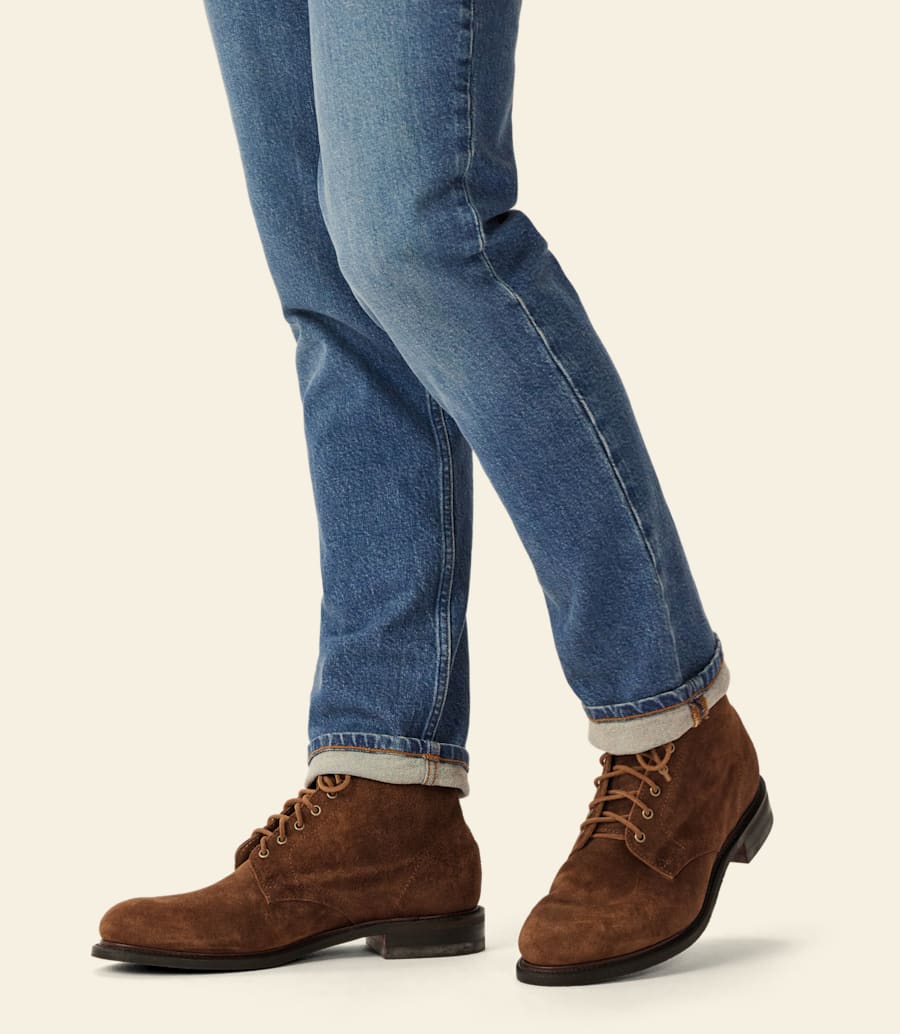 stivali urban turnout – pelle scamosciata cerata color zenzero