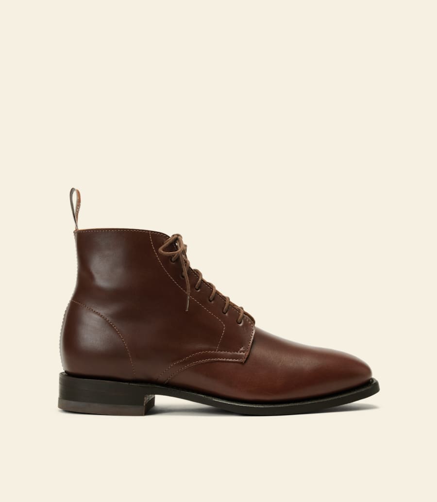 stivale con lacci craftsman – pelle pull-up marrone